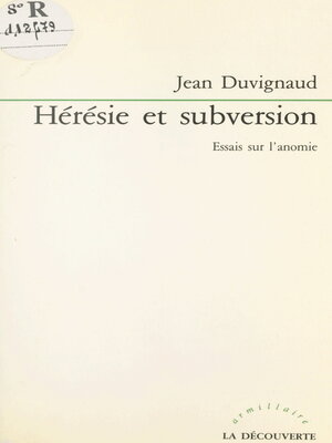 cover image of Hérésie et subversion